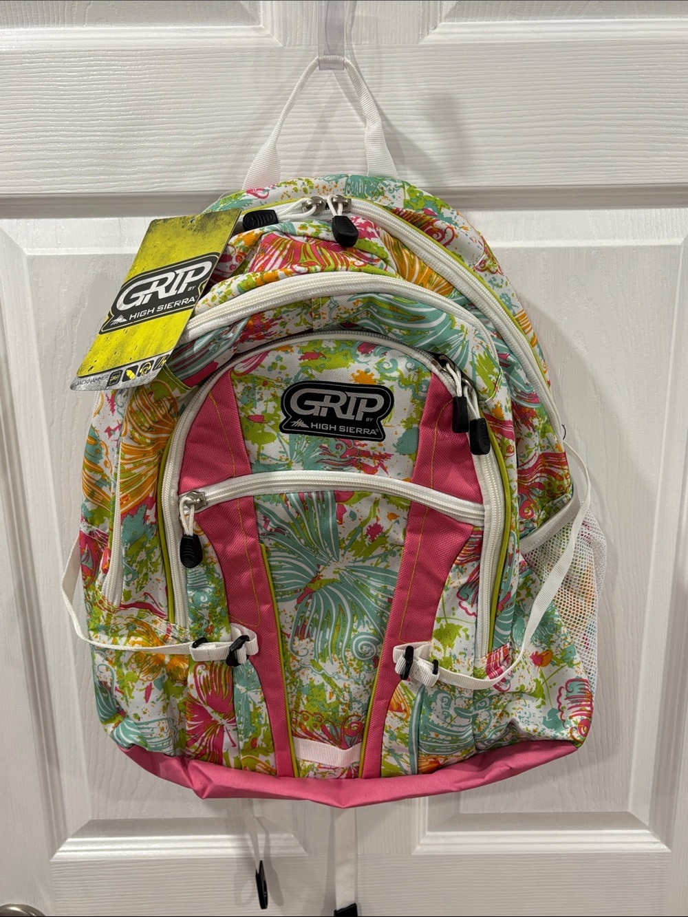 NWT High Sierra Grip Pink Butterfly Print Backpack